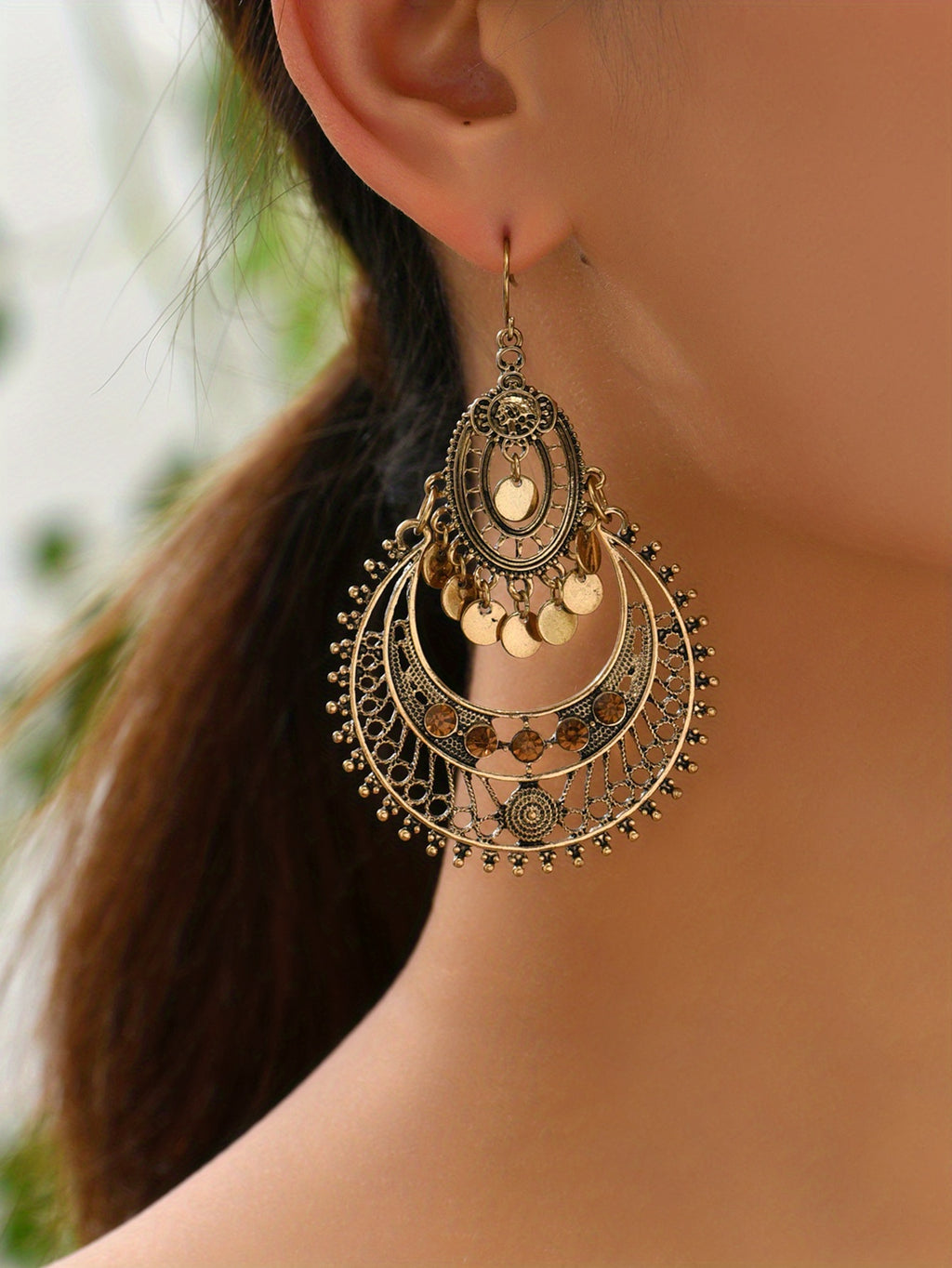 Boucles d’Oreilles "Boho Chic" – Arabesques Évidées
