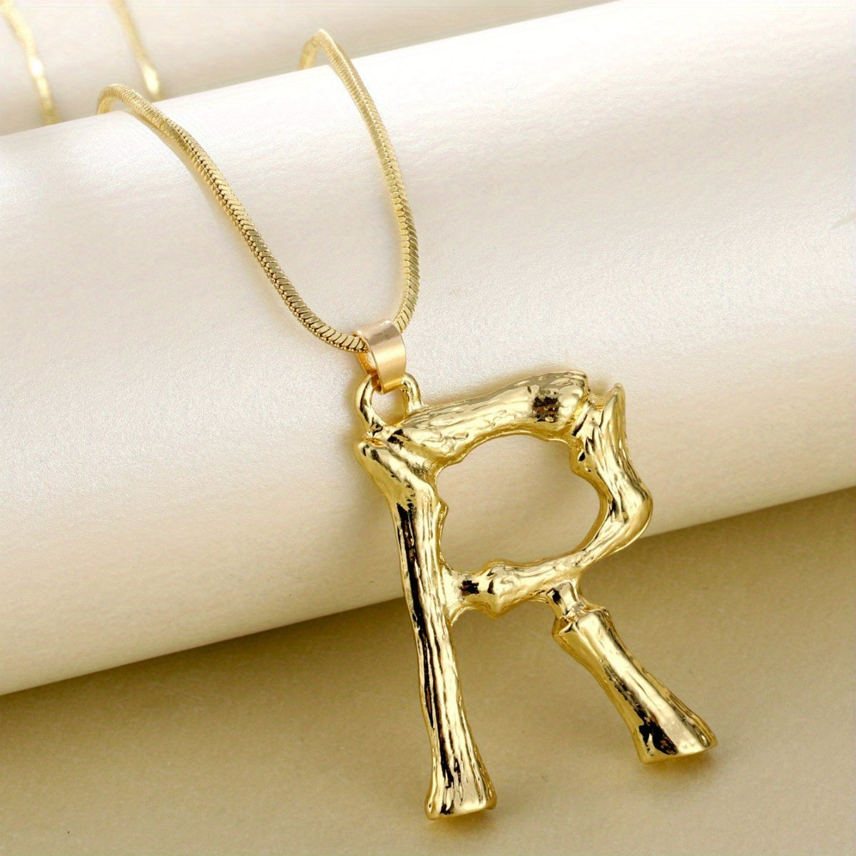 Collier Initiale "Bamboo"