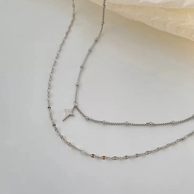 Collier Double Rang "Étoile Céleste" – Style Vintage