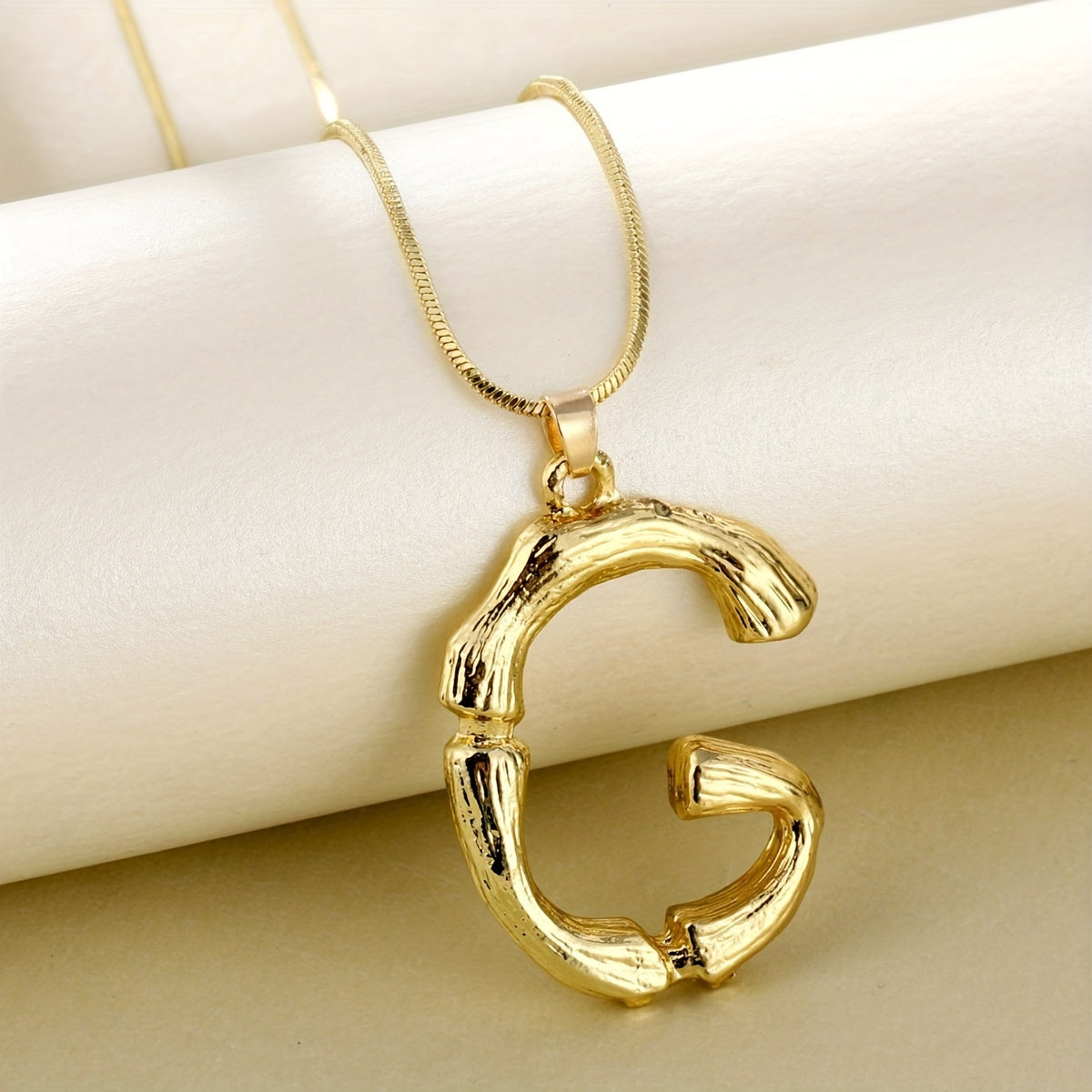 Collier Initiale "Bamboo"