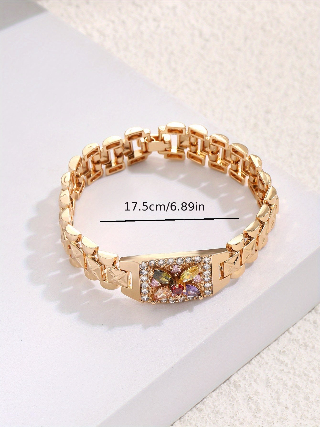 Bracelet "Éclosion Solaire" – Fleurs de Zircon