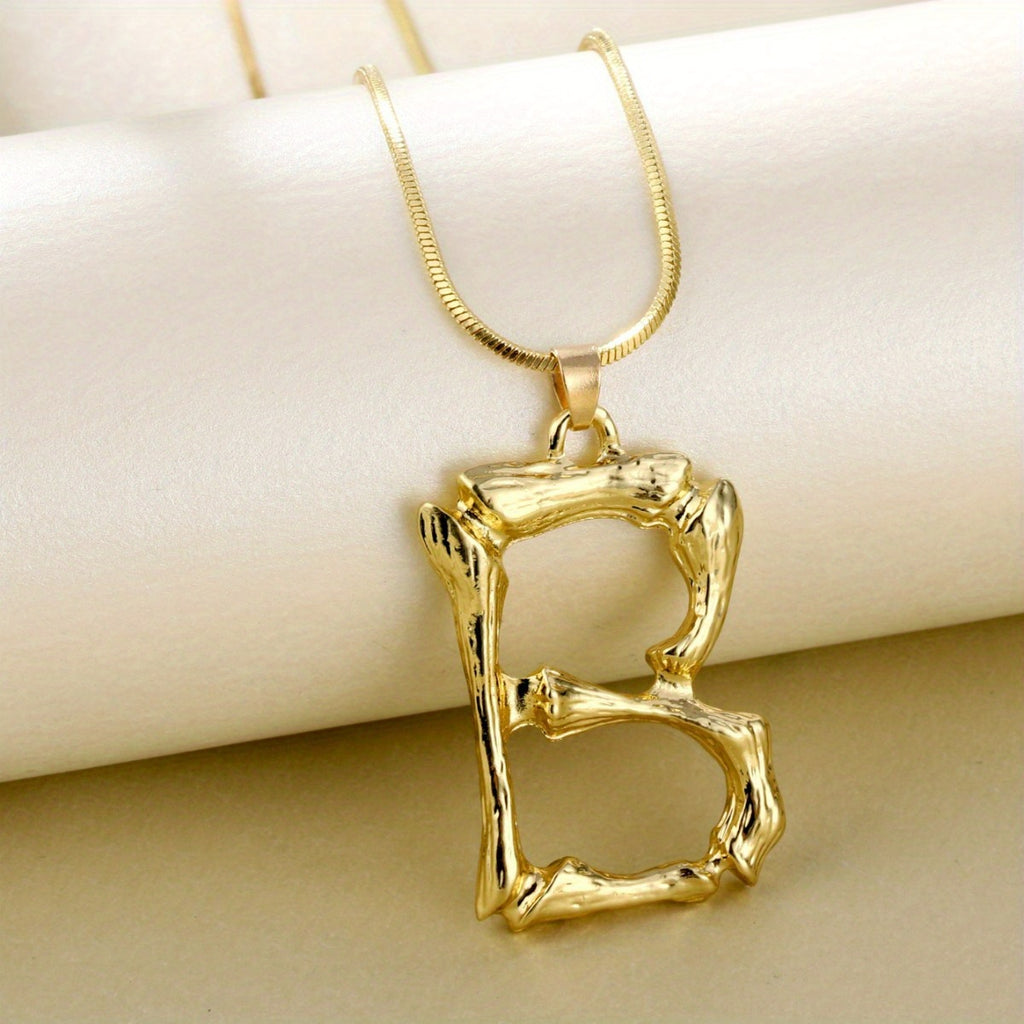 Collier Initiale "Bamboo"