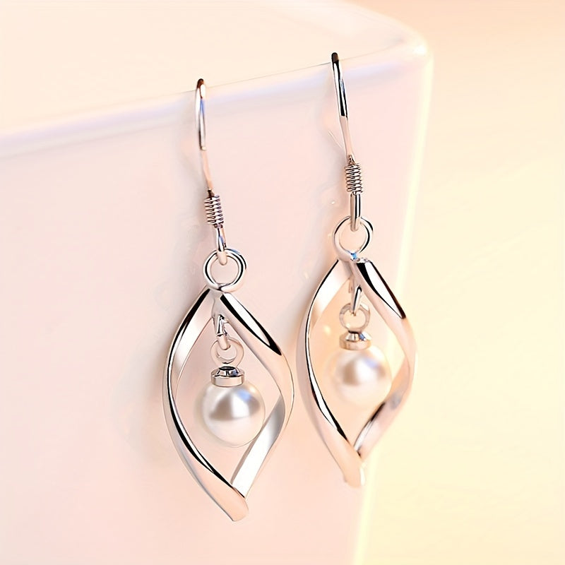 Duo de Boucles d'Oreilles "Nacre Torsadée"