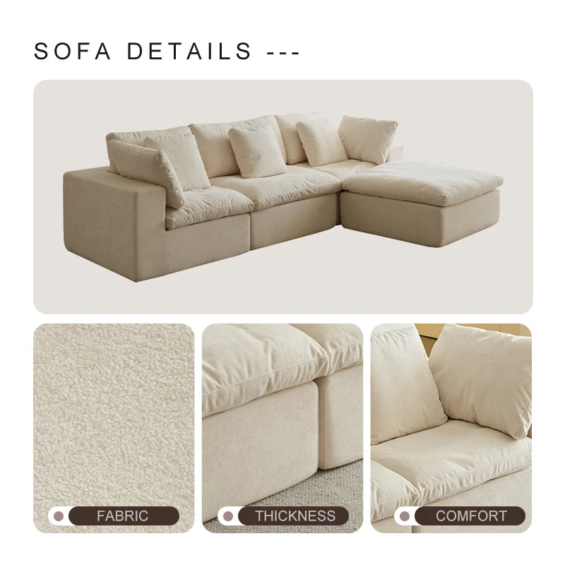 Canapé Modulaire Moderne en Tissu