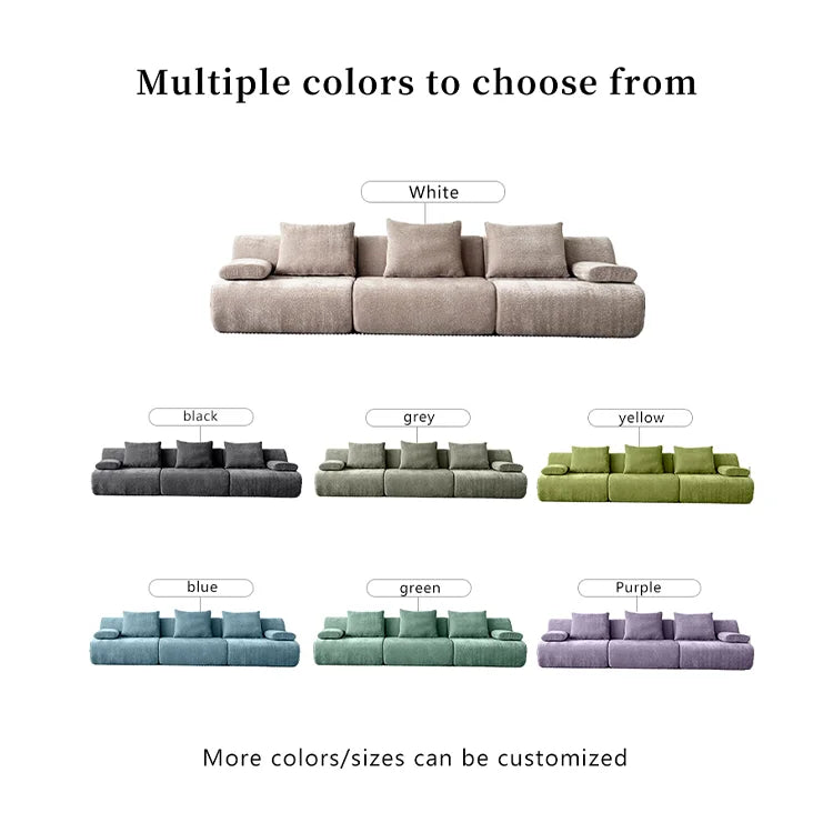 Canapé d’Angle 3 Places Moderne en Flanelle