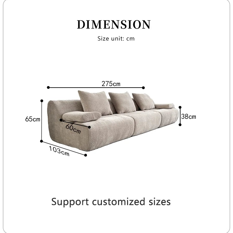 Canapé d’Angle 3 Places Moderne en Flanelle
