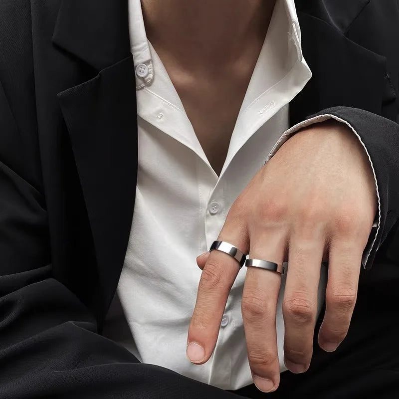 Bague Anneau "Courbe Lisse" – Acier Inoxydable