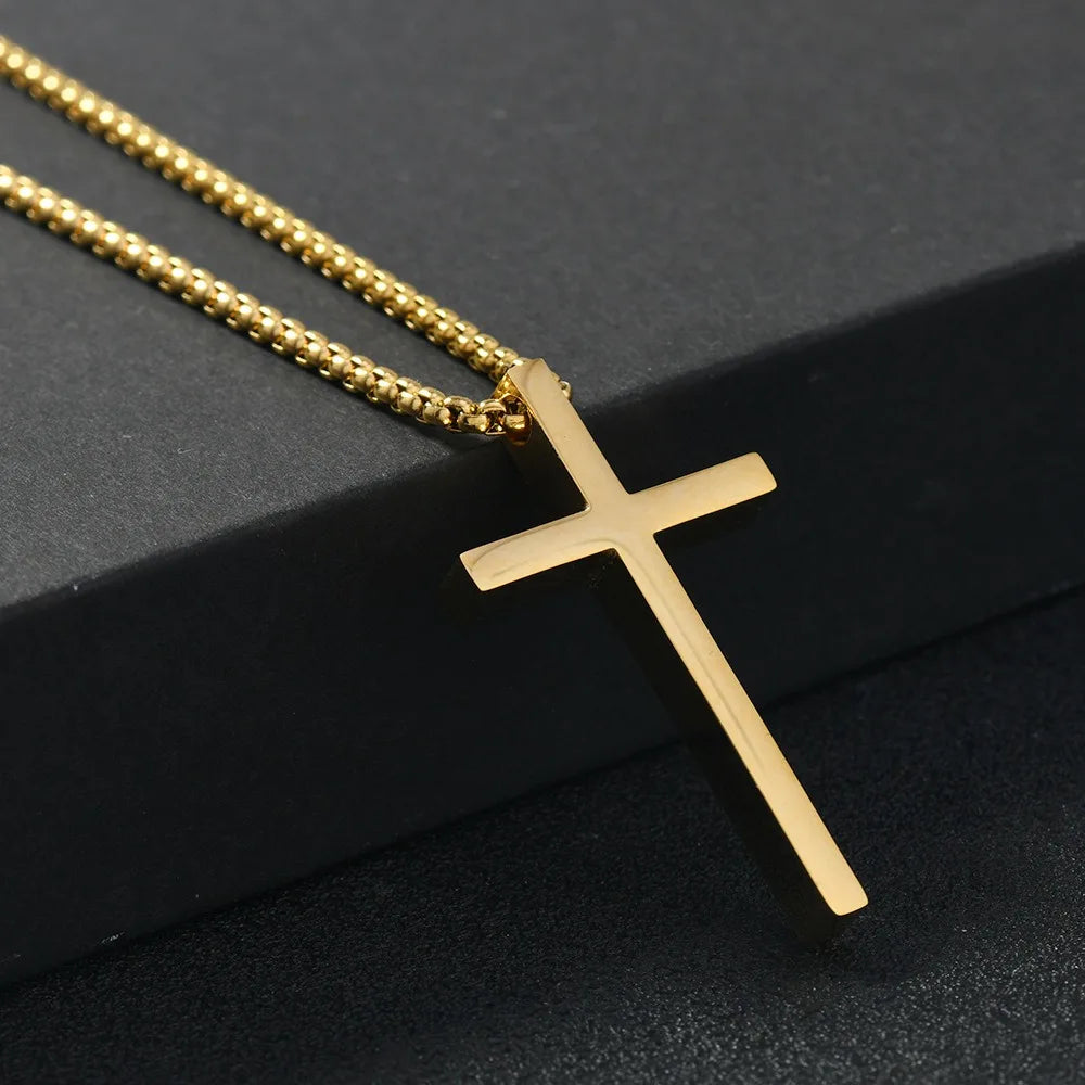 Collier Croix Classique en Acier Inoxydable