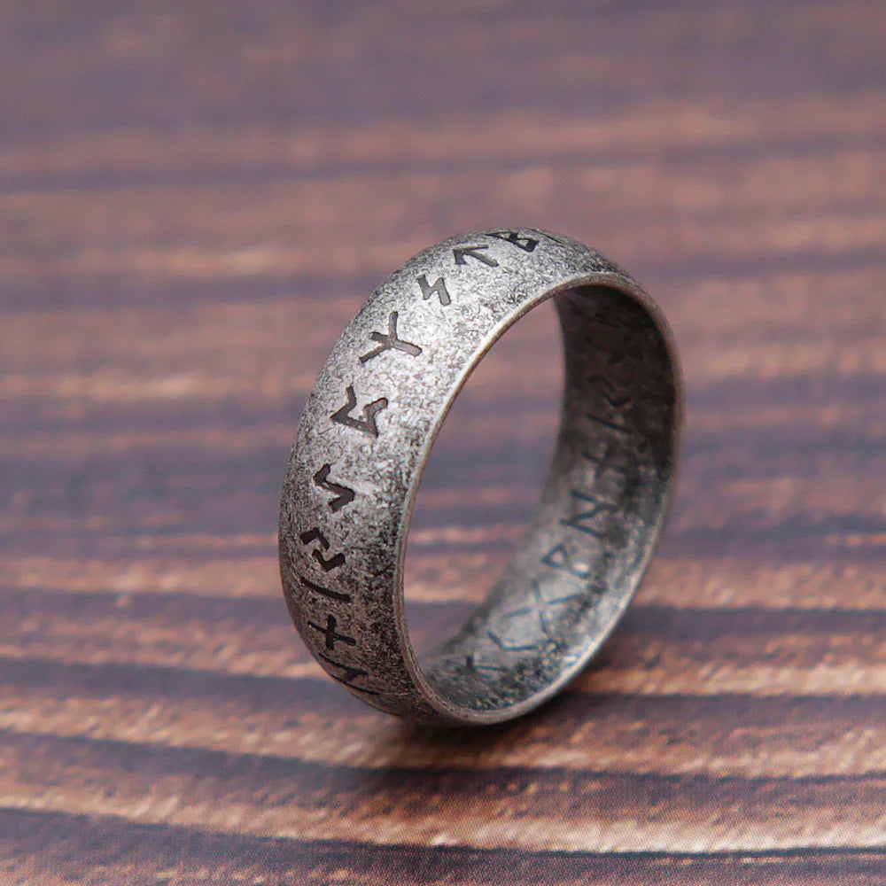 Bague Rune Viking "Odin" – Acier 316L
