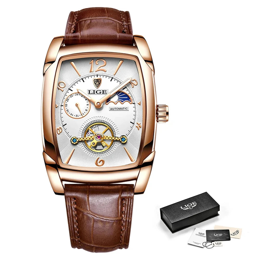 LIGE Héritage – Montre Mécanique Automatique Luxe ✨