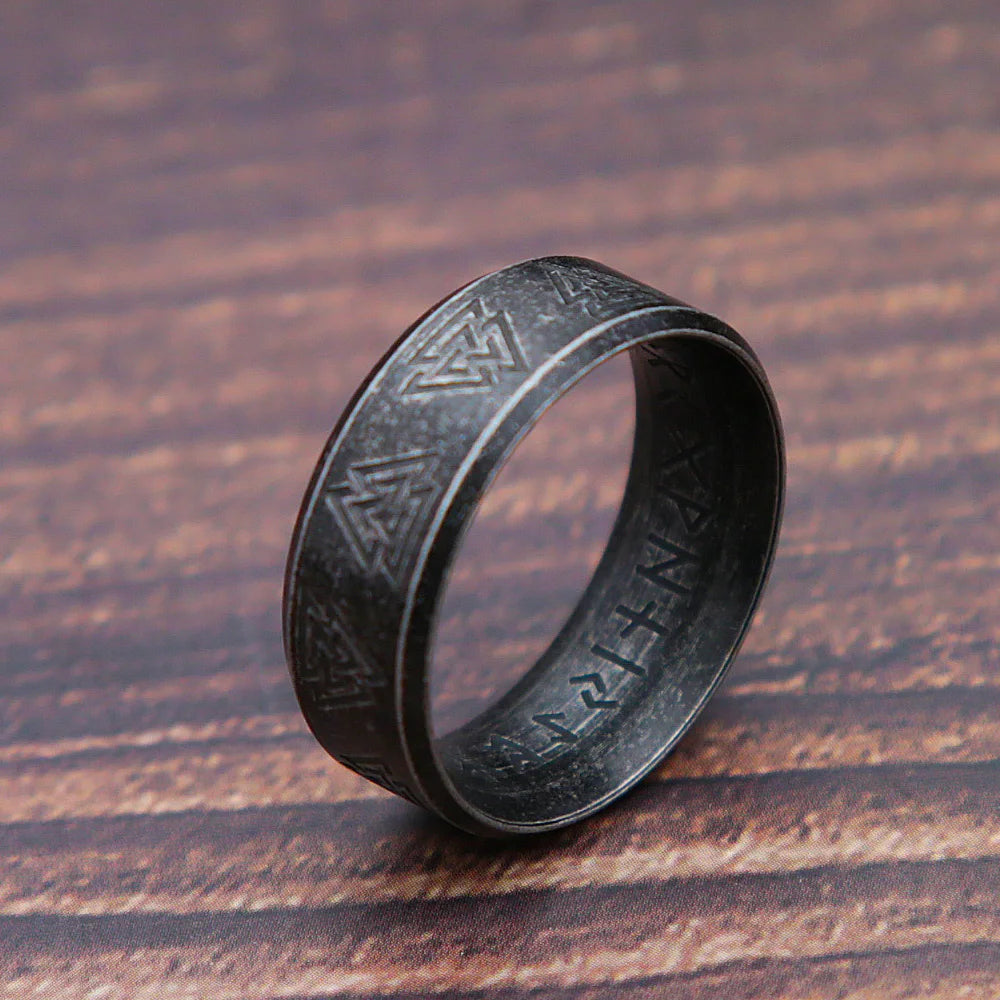 Bague Rune Viking "Odin" – Acier 316L