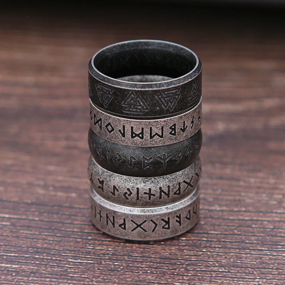 Bague Rune Viking "Odin" – Acier 316L