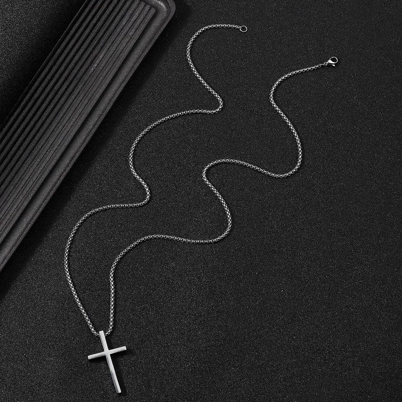Collier Croix Classique en Acier Inoxydable
