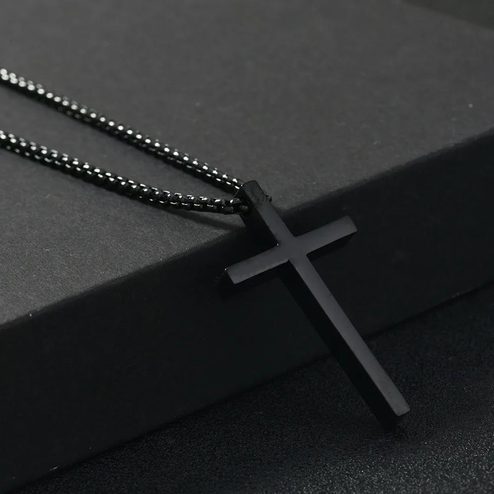 Collier Croix Classique en Acier Inoxydable