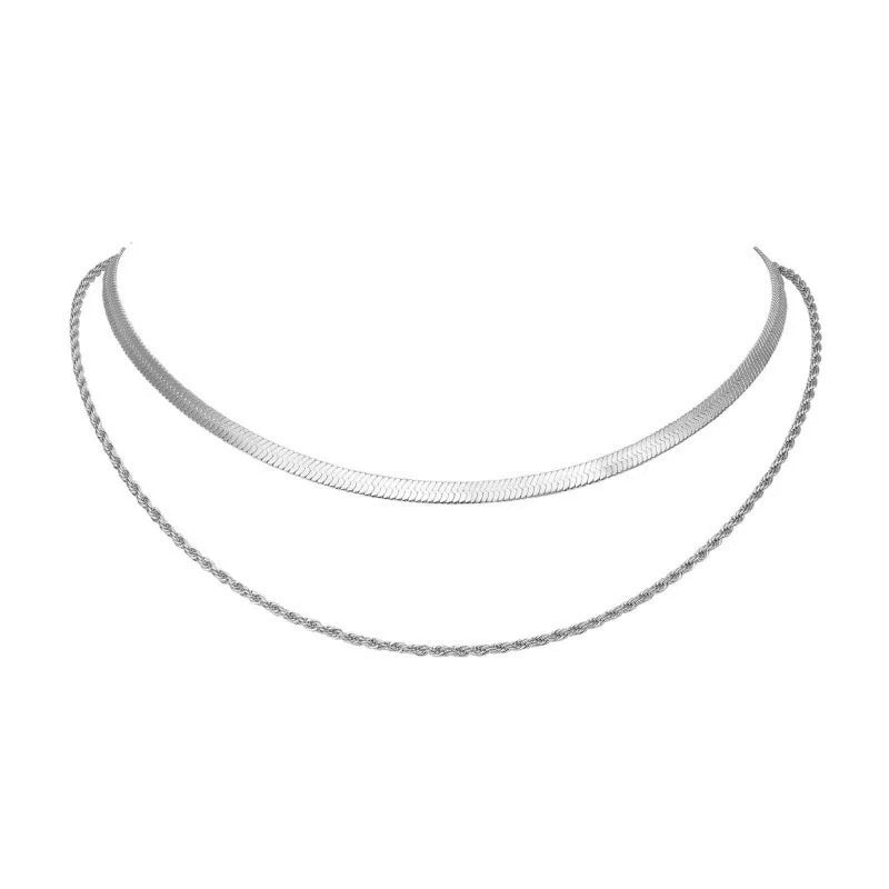 Collier Croix Minimaliste en Acier & Titane