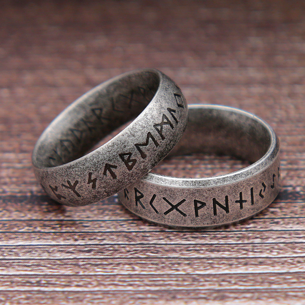 Bague Rune Viking "Odin" – Acier 316L