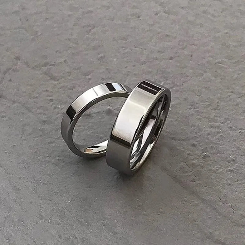 Bague Anneau "Courbe Lisse" – Acier Inoxydable