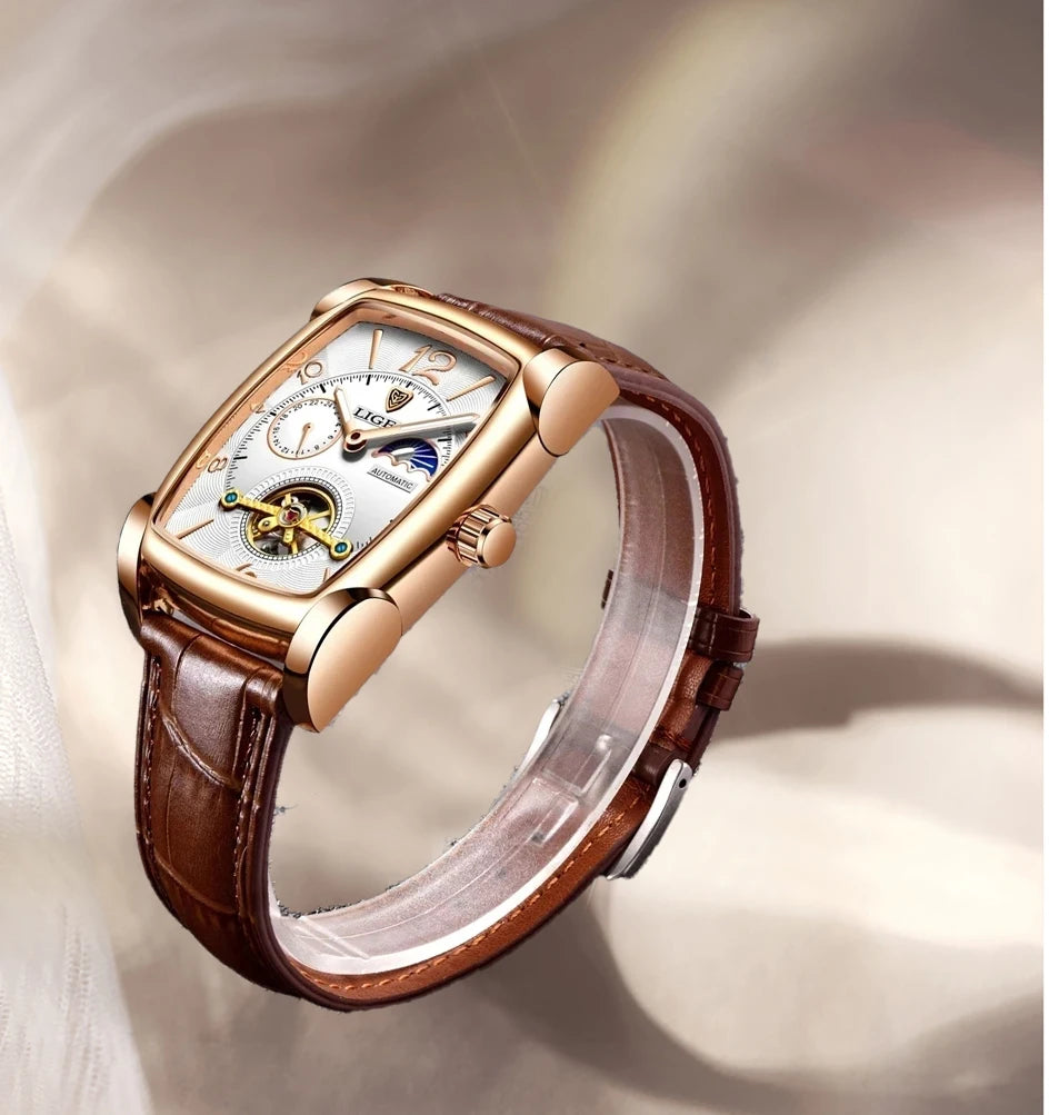 LIGE Héritage – Montre Mécanique Automatique Luxe ✨
