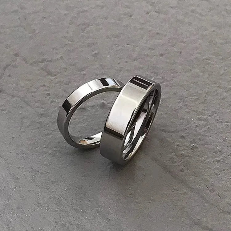 Bague Anneau "Courbe Lisse" – Acier Inoxydable