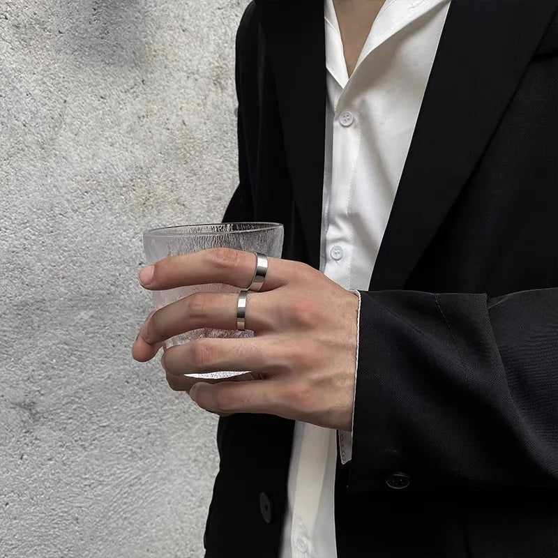 Bague Anneau "Courbe Lisse" – Acier Inoxydable