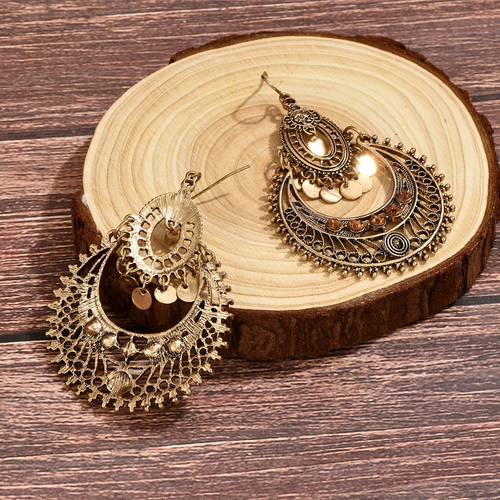 Boucles d’Oreilles "Boho Chic" – Arabesques Évidées