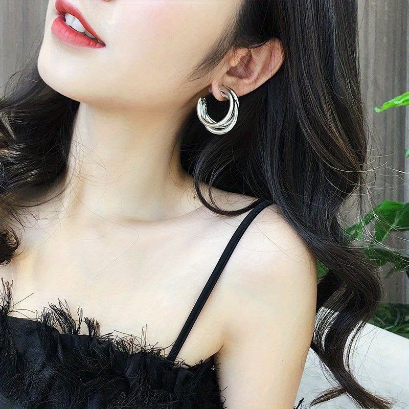 Créoles "Éclat Miroir" en C