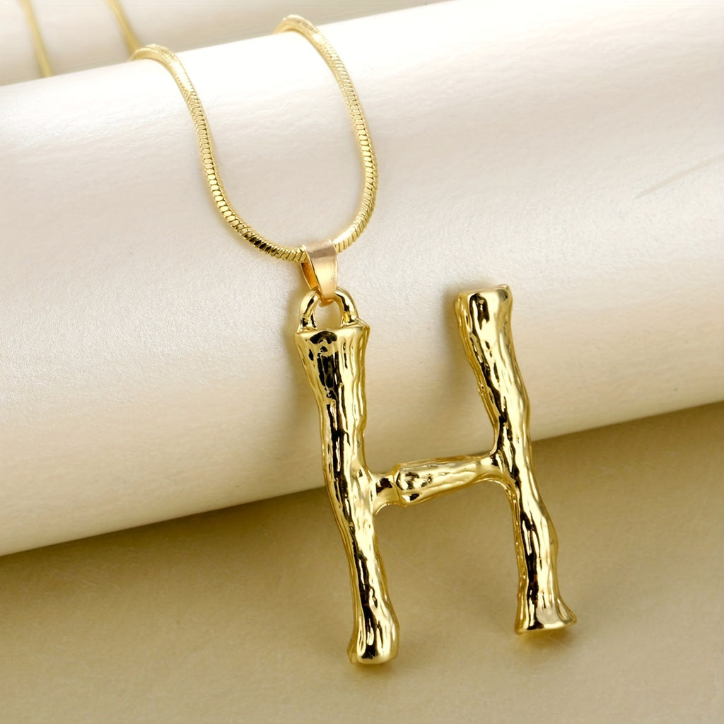 Collier Initiale "Bamboo"
