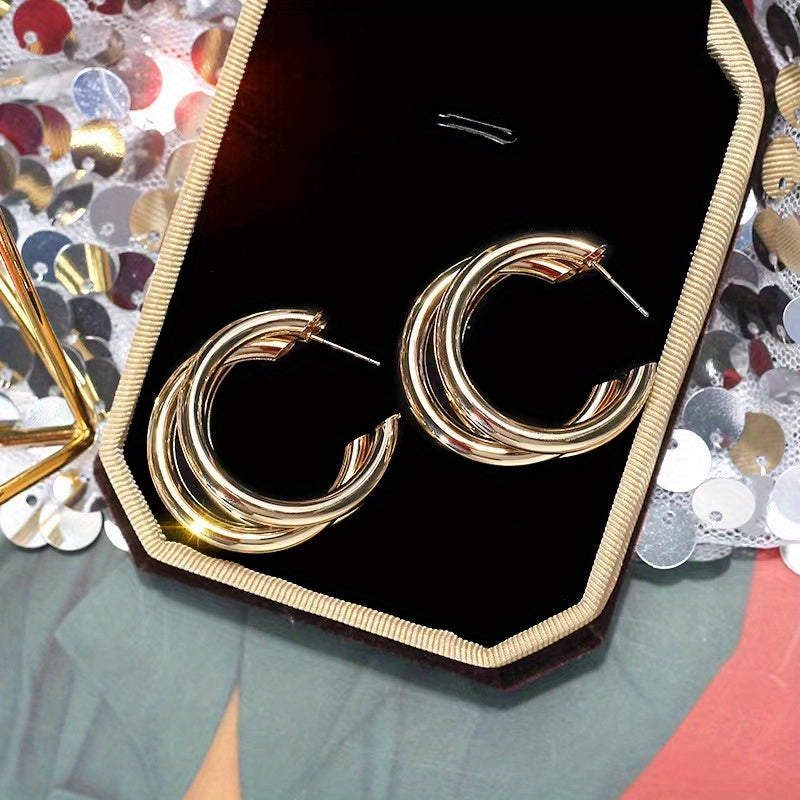 Créoles "Éclat Miroir" en C