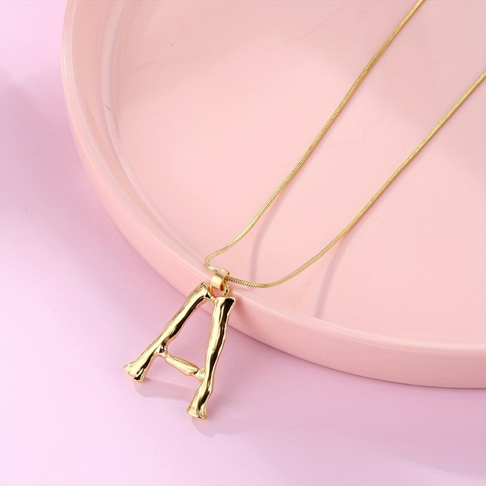Collier Initiale "Bamboo"
